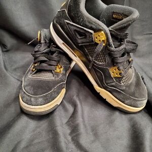 Air Jordan Black & Gold 4's BG SZ 6.5